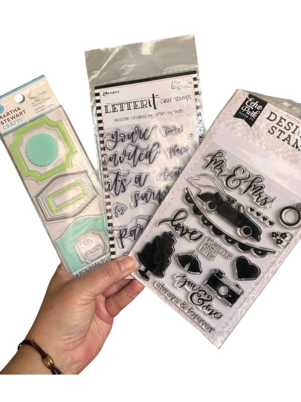 Echo Park Ranger & Martha Stewart Clear Stamps For Weddings Invitations & Crafts